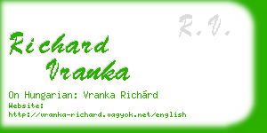 richard vranka business card